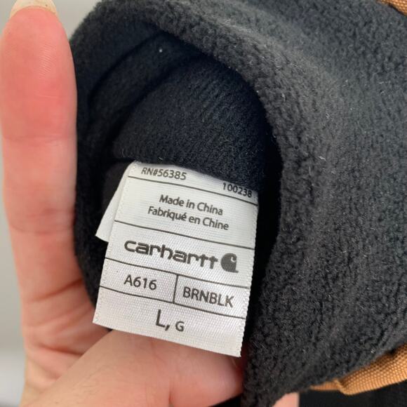 Carhartt Men's A616 Waterproof Mitt Glove Large, Brown / Black - Picture 4 of 12